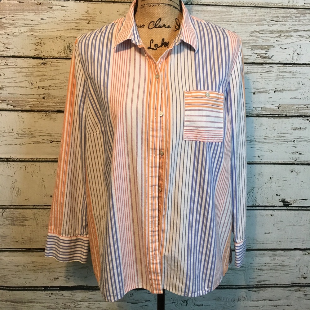 J Jill Button Up Shirt Size Large